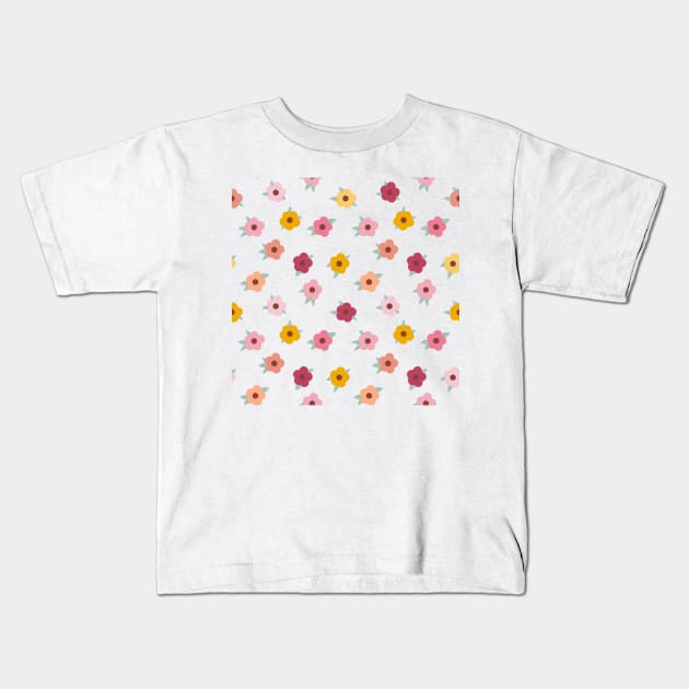 Colourful Flowers 14 Kids T-Shirt by gusstvaraonica